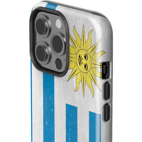 Uraguay Flag Distressed iPhone 14 Pro Impact Case